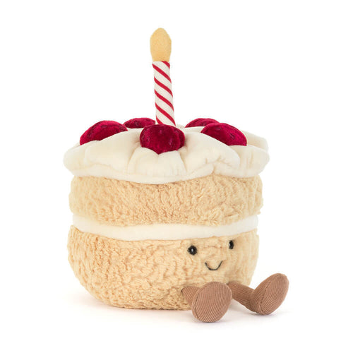Jellycat Imitation Amuseable Birthday Cake Soft Plush Toy with Dust Bag and Tags for Kids