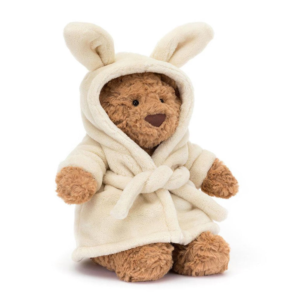 Jellycat Imitation Bartholomew Bear with Bathrobe Plush Toy (with Dust Bag)